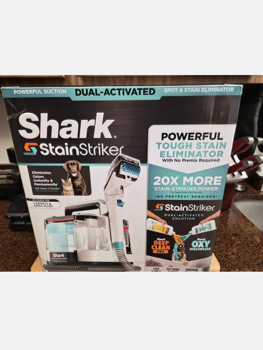 Shark StainStriker Dual-Activated Tough Stain Eliminator - White & Teal